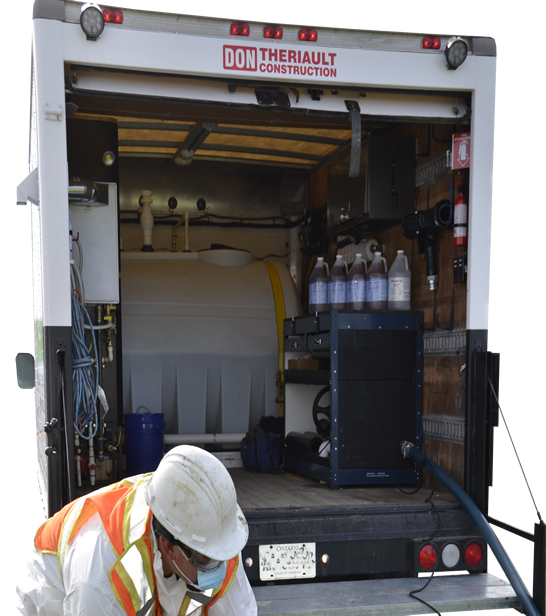 septic system maintenance restoration repair service van slider